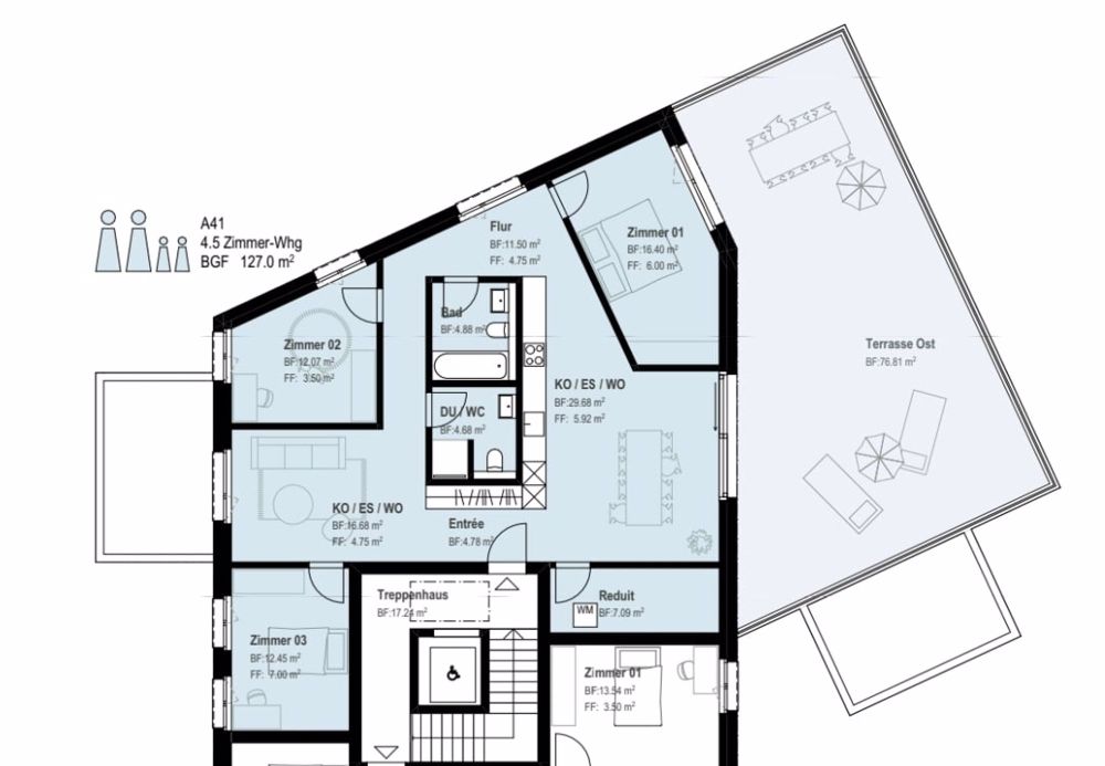 Neubau 4.5 Zimmer-Attikawohnung in Bilten - Bild 3