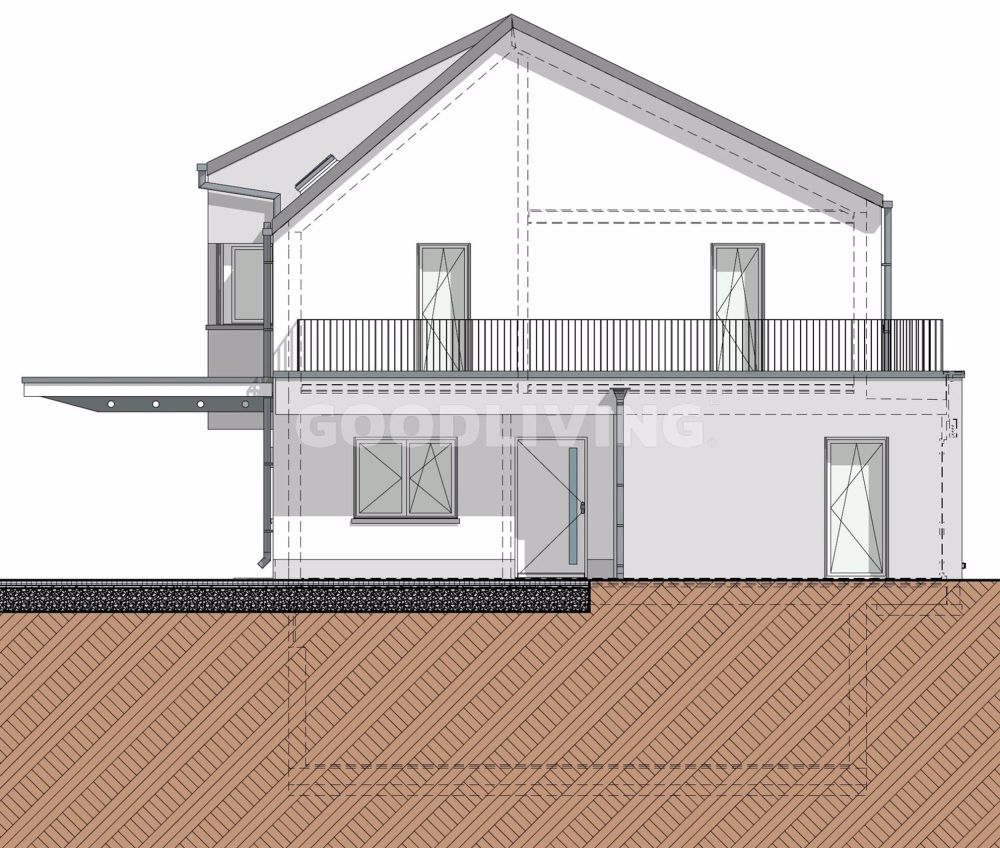 Einmalige Chance an Idyllischer Lage: Bewilligtes Neubauprojekt HAUS B für die ganze Familie - Nord-West Ansicht