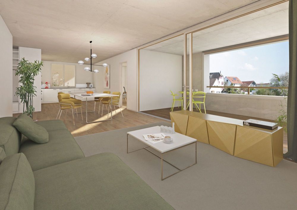 Leben im Grünen - «Tulpenrain» in Othmarsingen - Innenvisualisierung