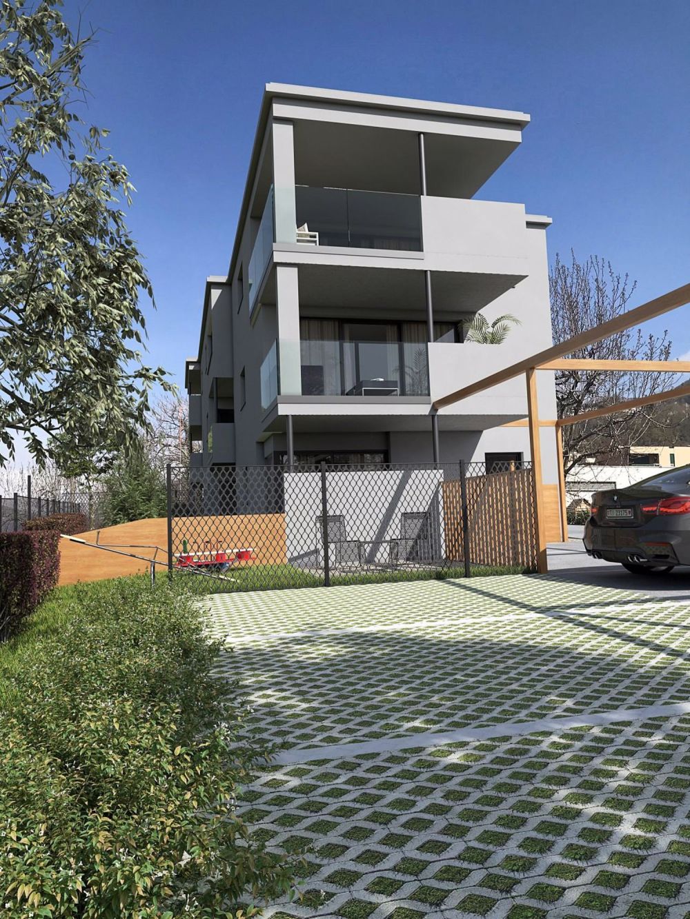 Dachgeschoss 3.5 im Bau mit großem Sonnendeck in Melano - Bild 3