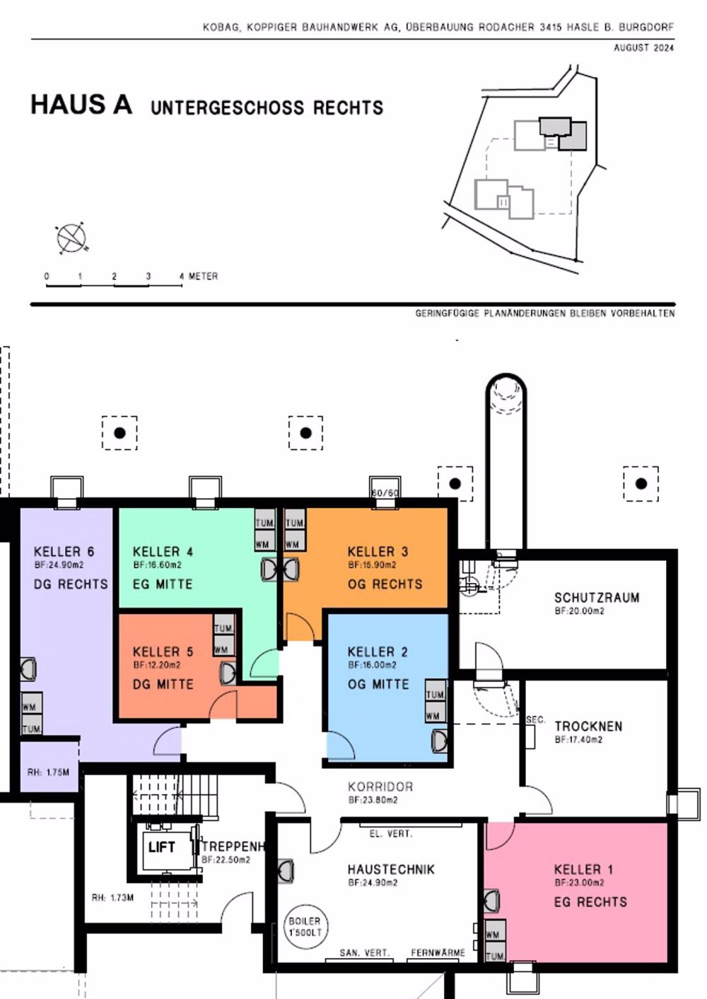 Überbauung Rodacher: 3.5 Zimmer Eigentumswohnung Haus A Erdgeschoss mitte - Bild 5