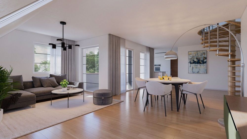 4.5-Zimmer-Maisonette-Wohnung an idyllischer Lage in Rudolfingen - Bild 2