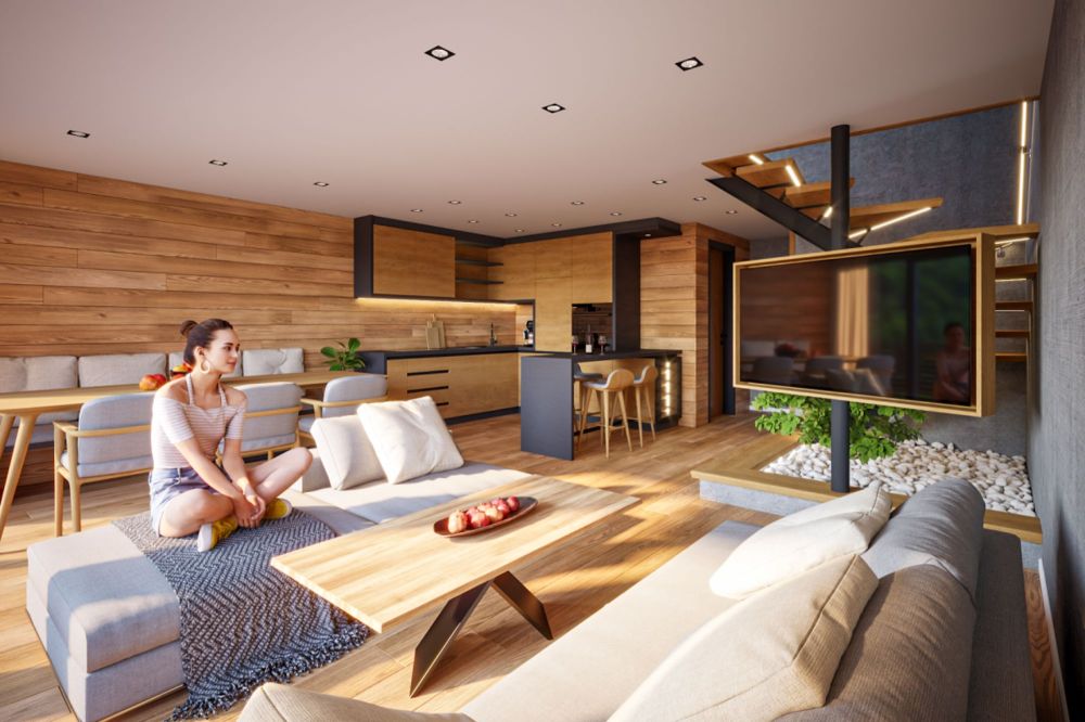 Snowfall Zen Lauinen Saas-Grund Neubau 2025 mit dem E-Skibus ohne Umsteigen zum Alpinexpress. Sichern Sie sich die letzte 4.5 Attikawohnung mit freier Sicht auf die Mischabelgruppe. - Bild 6