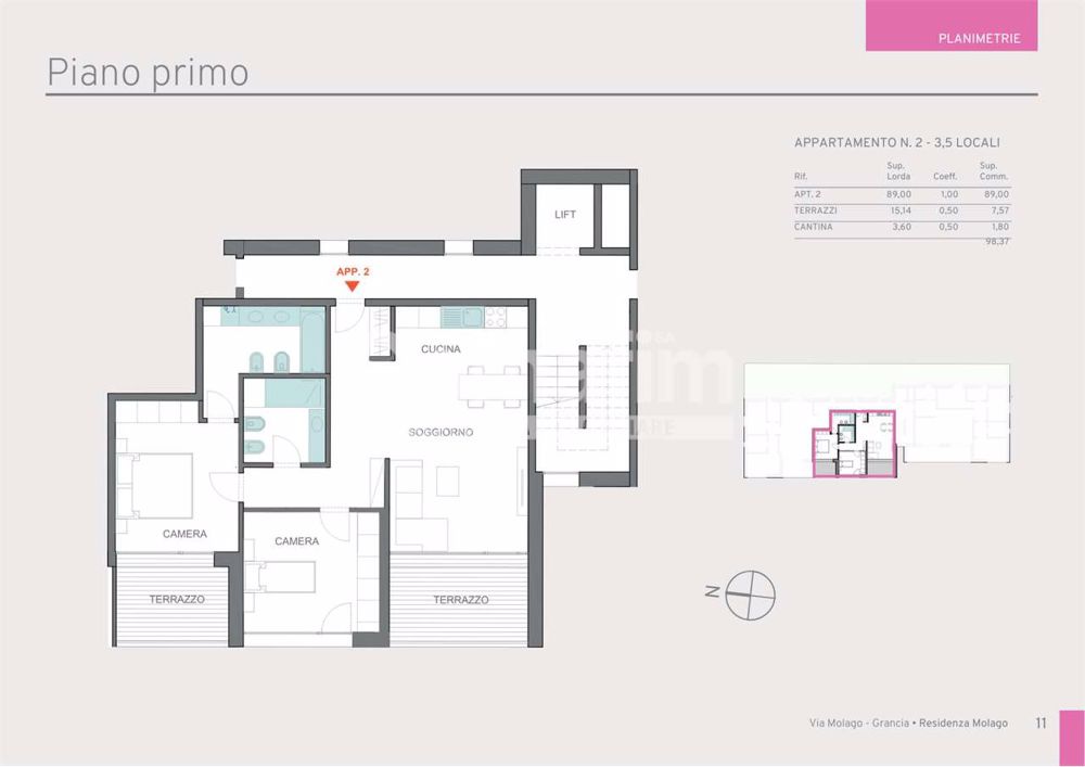 App. 2.5 - Nuova Residenza Molago Grancia - Bild 10