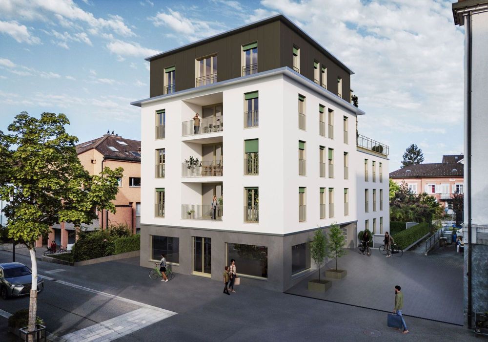 Attraktive Neubau-Wohnung im Zentrum - Aussenansicht
