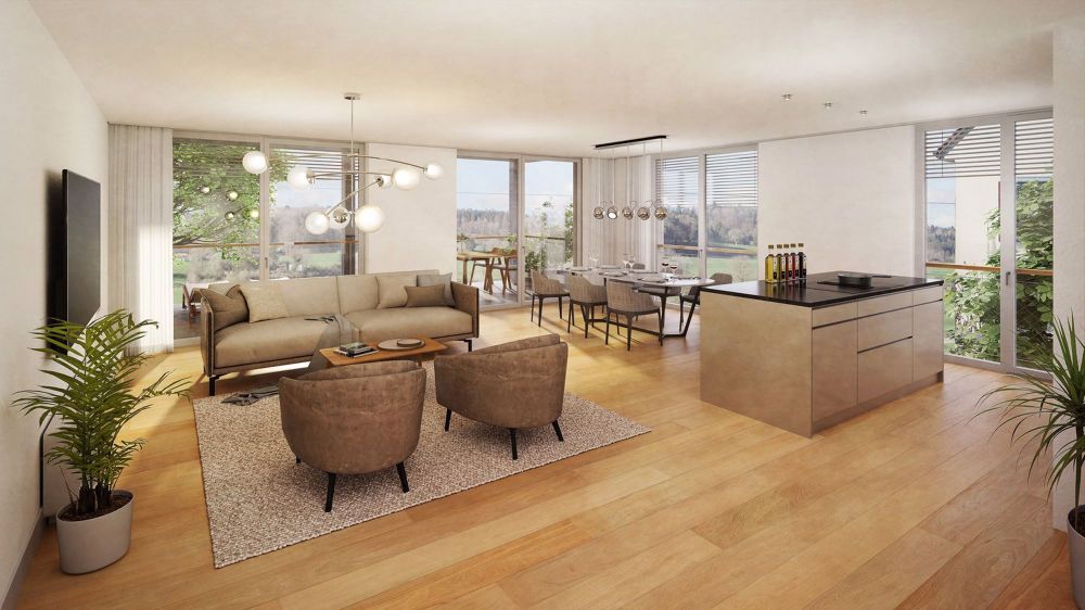 Moderne 4.5-Zimmer-Garten-Wohnung mit 173 m2 eigenem Garten - Bild 1