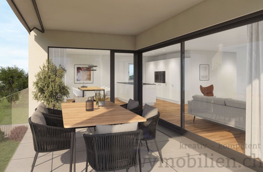 Wohntraum mit 4.5 Zimmer im 1. OG (Whg 522-3) - Baustart ist erfolgt! - Beispiel Terrasse OG Wohnung