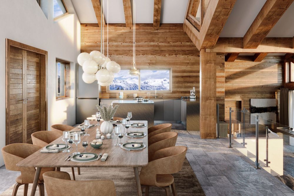 Chalet neuf ski-in/out - PERMIS EN FORCE - Photo digitale non contractuelle