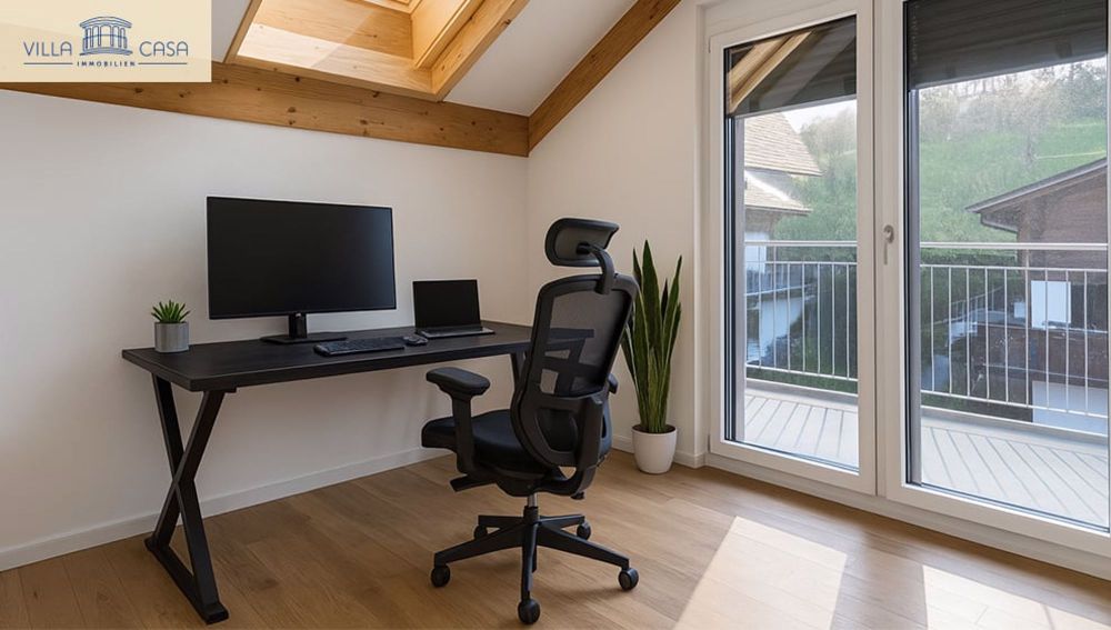 4½-Zimmer-Dachwohnung mit Seesicht in Spiez – ideal für Home-Office! - Bild 3