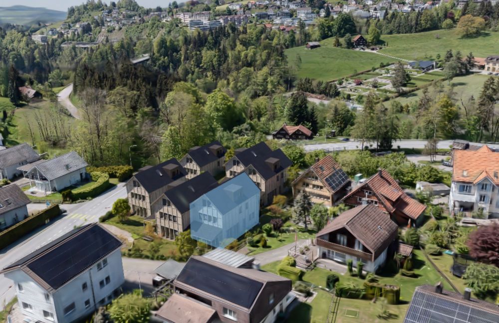 NEUBAU: 6.5-Zimmer-Doppeleinfamilienhaus beim Spielplatz im Familienquartier «Bächli» Teufen (Haus F) - Bild 1