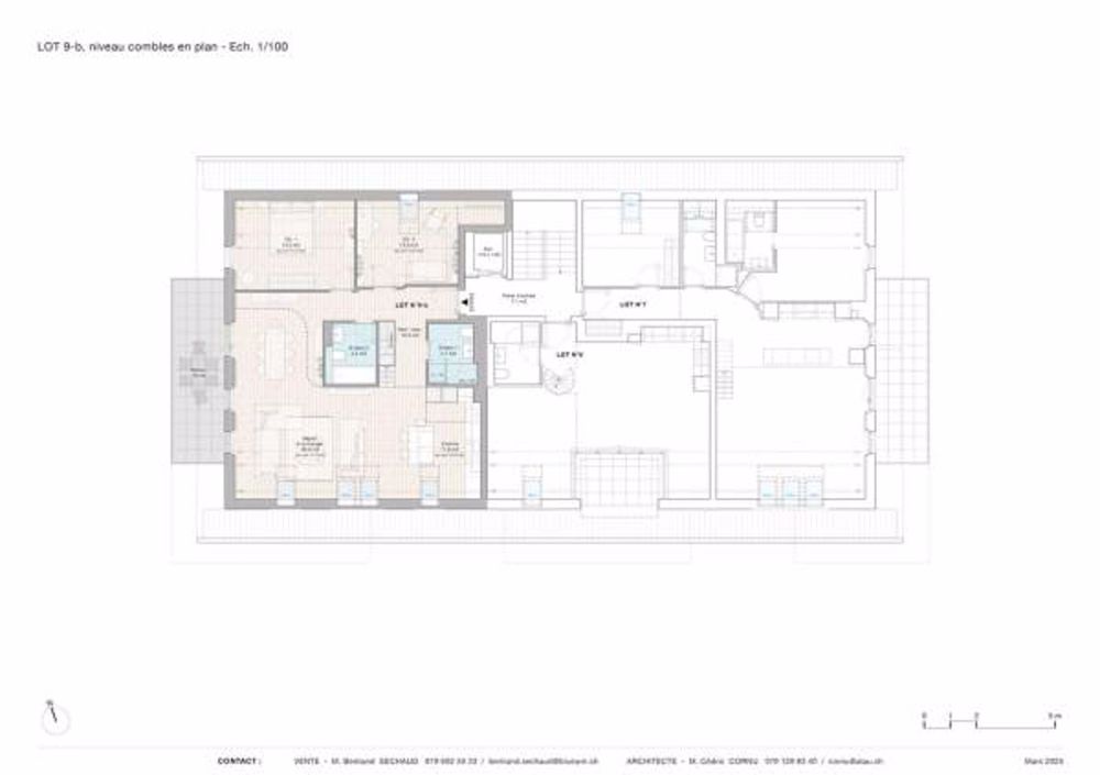 Bel appartement dans les combles avec mezzanine et grand balcon - Bild 6