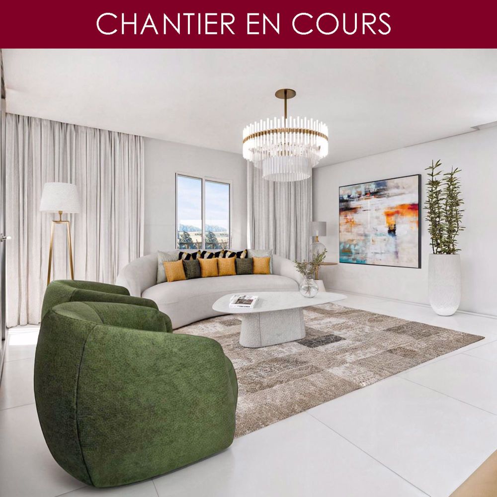 Appartement de 4.5 pièces au sommet de l'immeuble ! - Séjour - Image non contractuelle