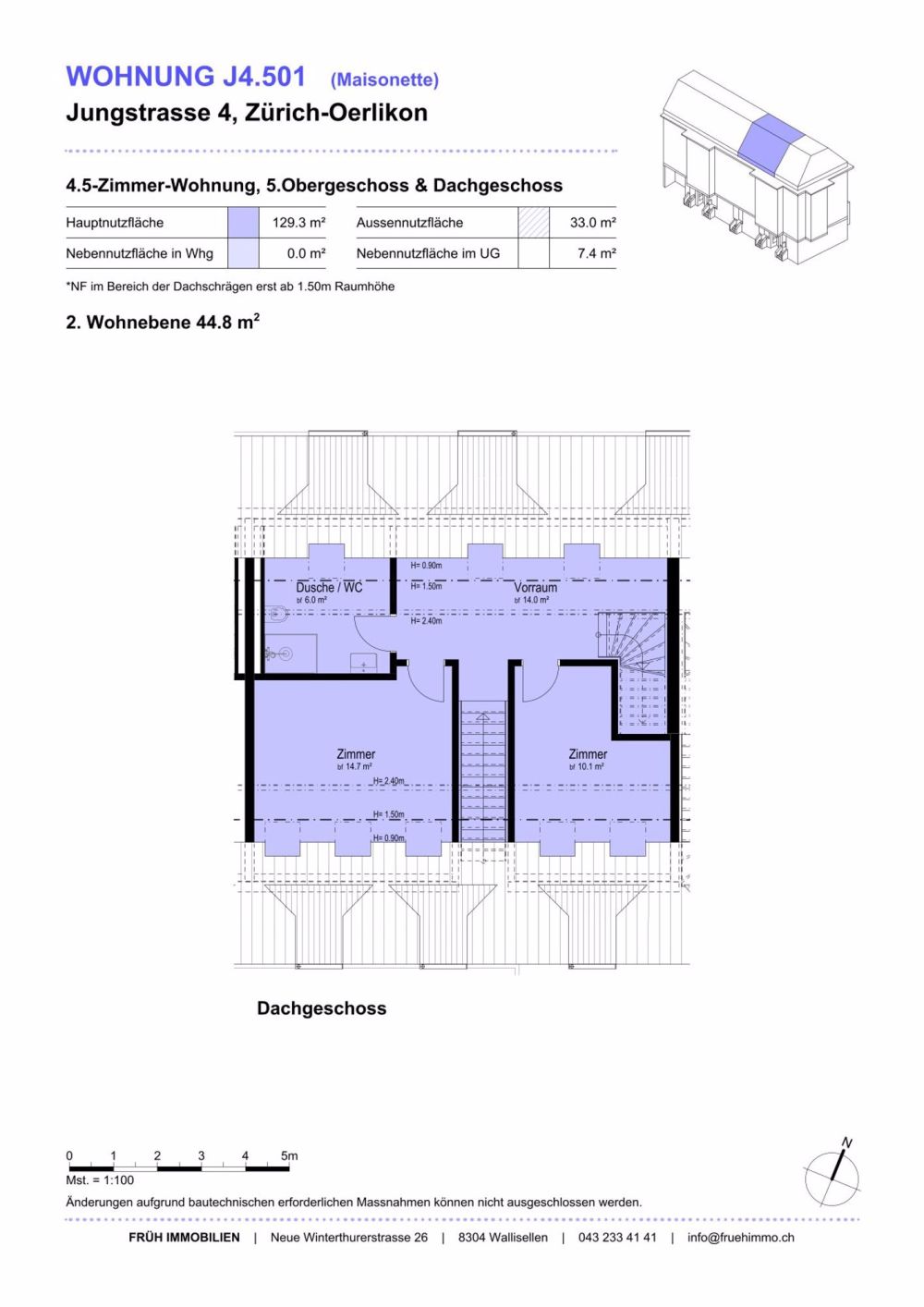 Traumhafte 4.5 Maisonettewohnung in Zürich Oerlikon - Bild 10