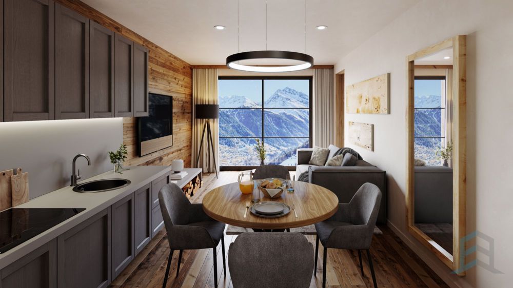 Weisshorn Lodge - Investissement locatif premium au coeur de Grimentz - Weisshorn Lodge - Séjour / Weisshorn Lodge - Aufenthalt / Weisshorn Lodge - Living room
