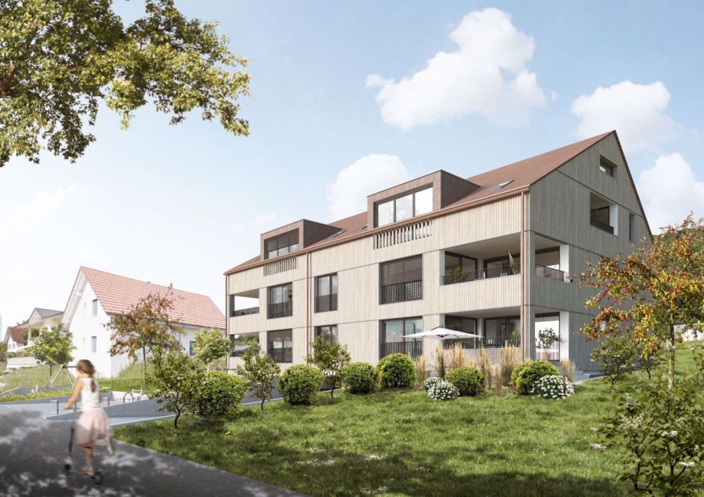 Exklusive 4.5-Zimmer-Dachgeschosswohnung mit Rheinblick - Aussenansicht