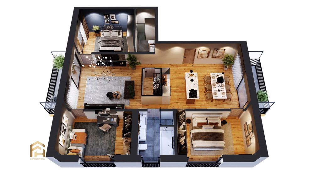 Innovatives Neubau-Projekt: Sonnige 4.5 ZWG in Unterbäch - Grundriss