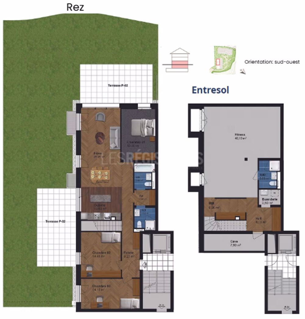 Appartement neuf de 5 pièces avec jardin et terrasses - Bild 2