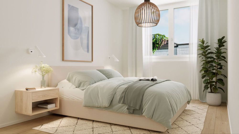 Hochwertige 3.5 Zimmerwohnung mit zwei Badezimmer und zwei Loggien - Schlafzimmer