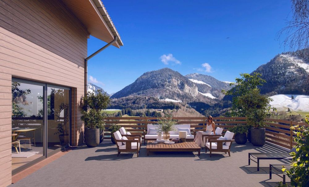 Neues Chalet mit Studio in Châtel-sur-Montsalvens - Bild 1