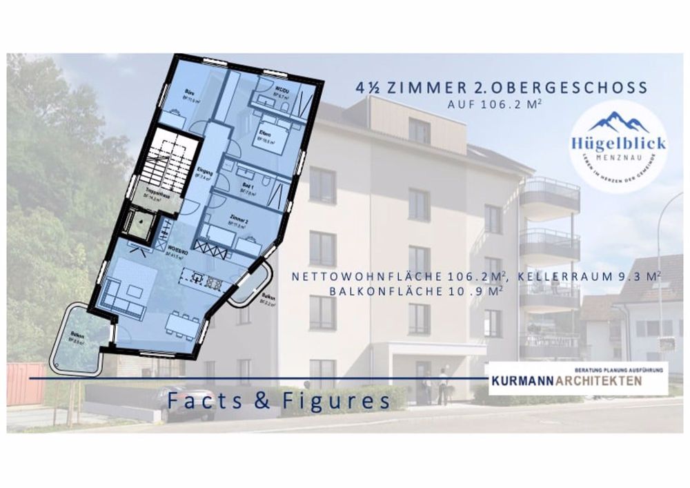 4,5 Zimmer-Wohnparadise im 2. OG Hügelblick "Leben im Herzen der Gemeinde - Bild 2