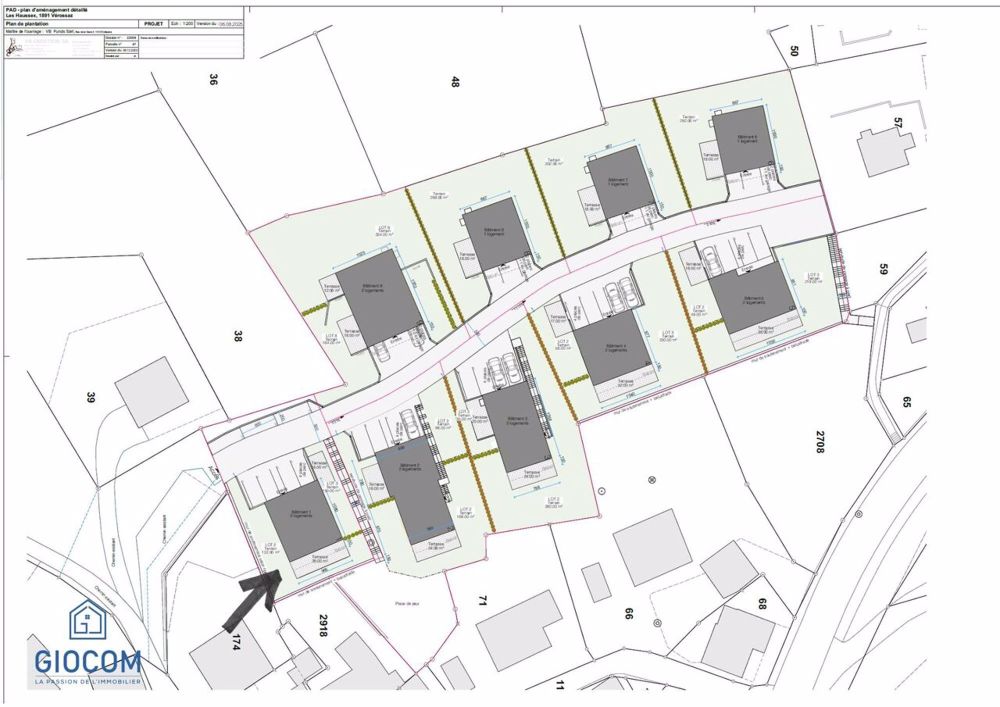 Schönes 3,5-Zimmer-Wohnung in Vérossaz - Plan implantation