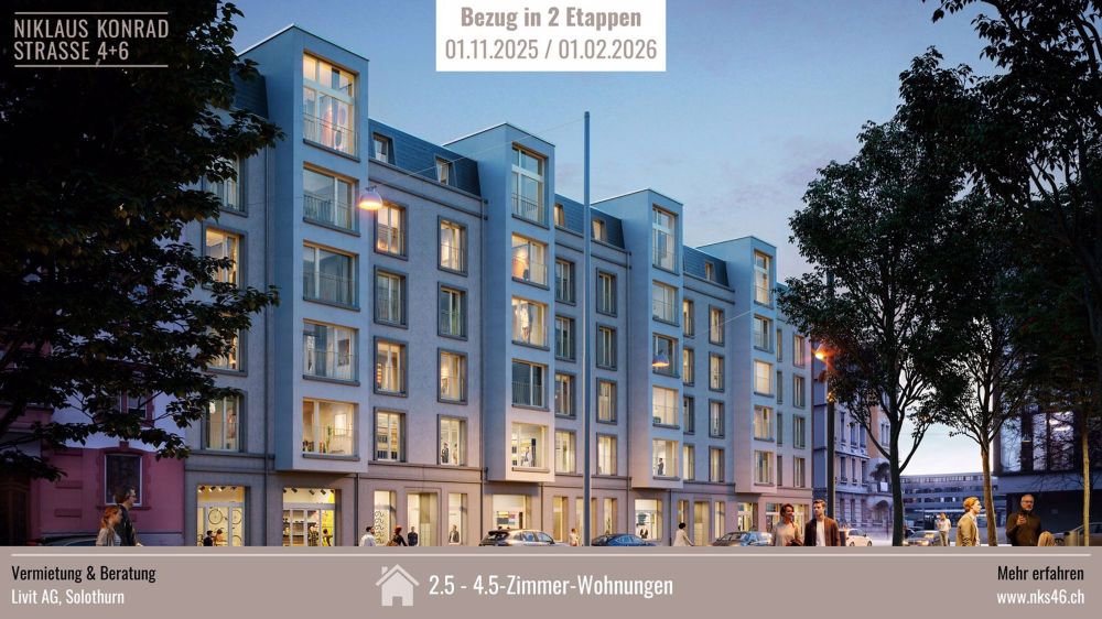 Neubau an Toplage in Solothurn – Erstbezug ab 11/2025, jetzt bewerben! - Bild 1
