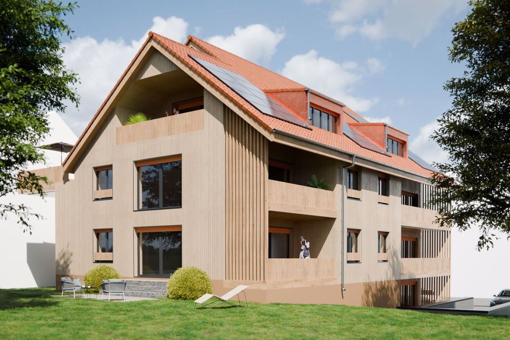 Moderne 3.5-Zimmer-Wohnung mit Balkon und grossem Sitzplatz in Beringen - Bild 2