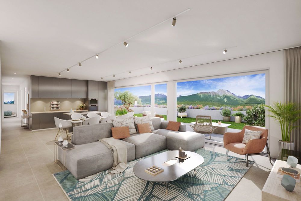 Appartements de standing en terrasse Résidence Maragnena - Lot 29 - Pièce de vie / Wohnraum / Living room