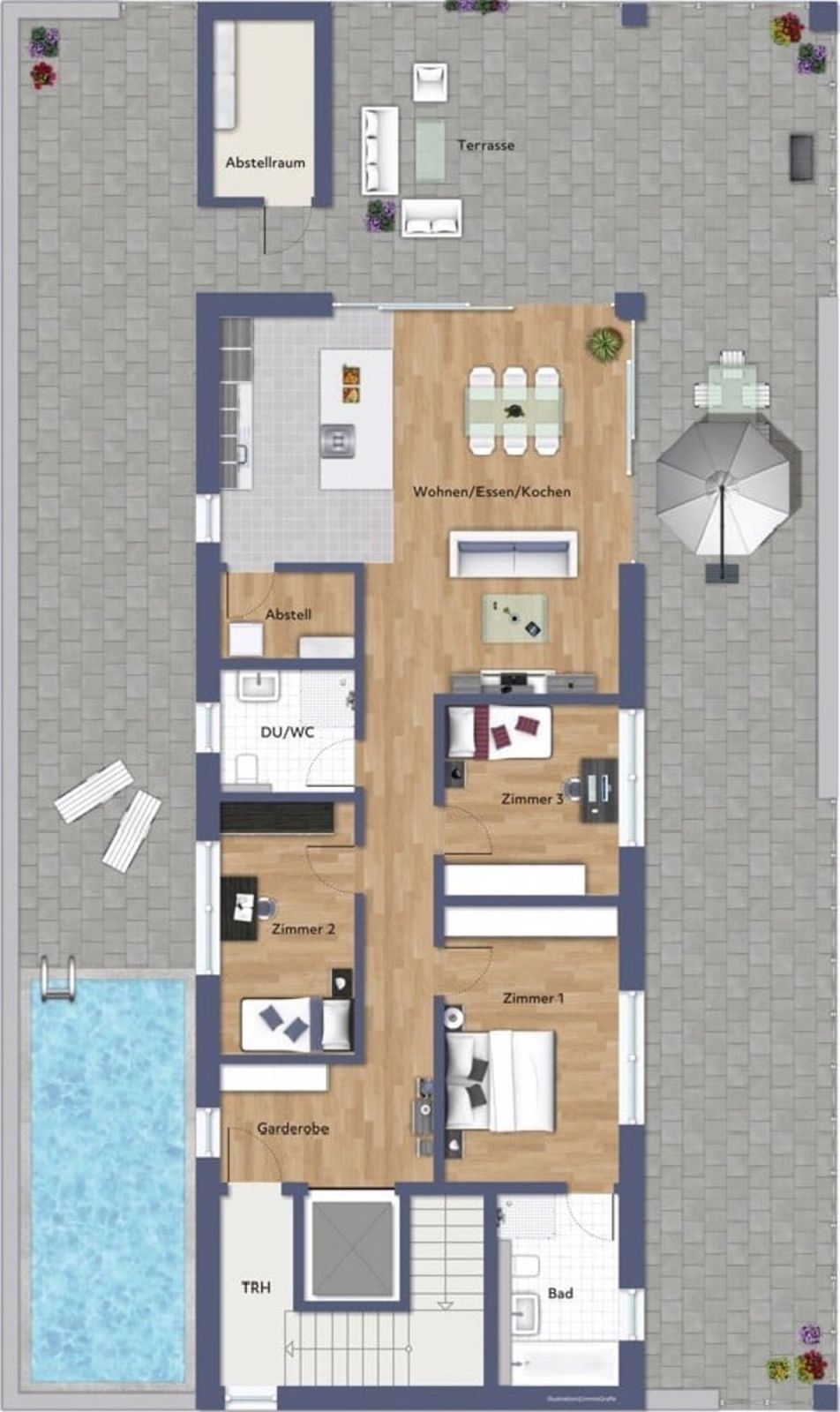 Traum Attikawohnung in Walzenhausen mit eigenem beheizten Aussenpool - Bild 11