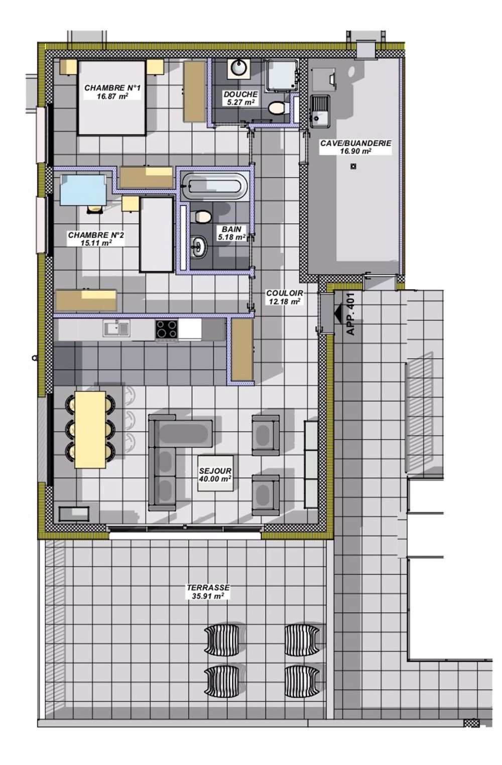 Magnificent 3.5-room new apartment with mountain view in Sion - Bild 3