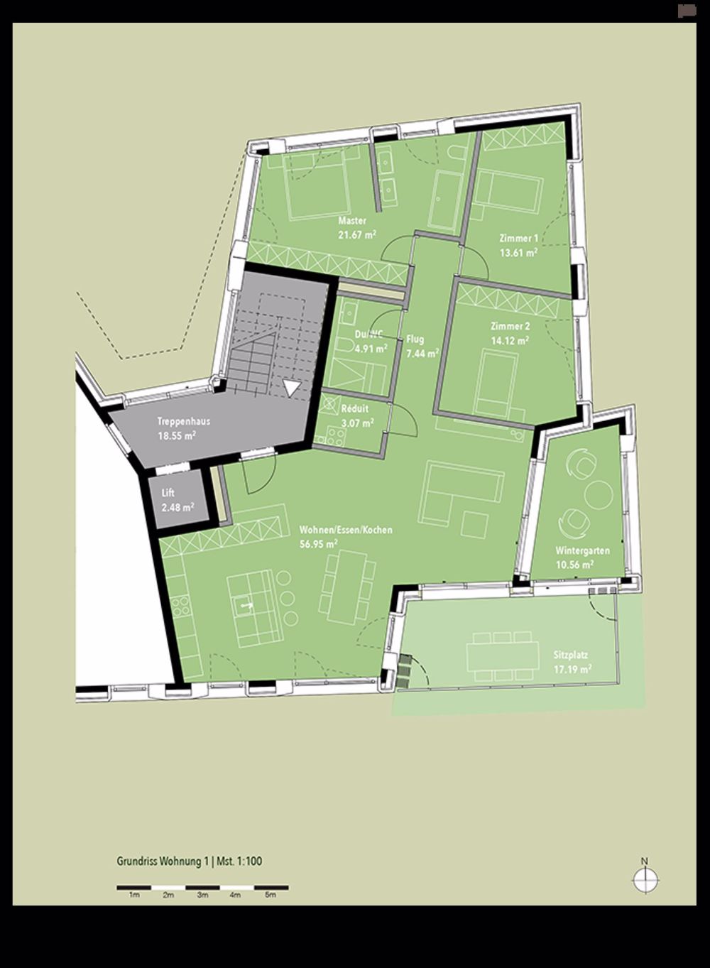 Projektvorankündigung - exklusive Gartenwohnung mit unverbaubarer Aussicht. Neue Preise - A1 - Bild 5
