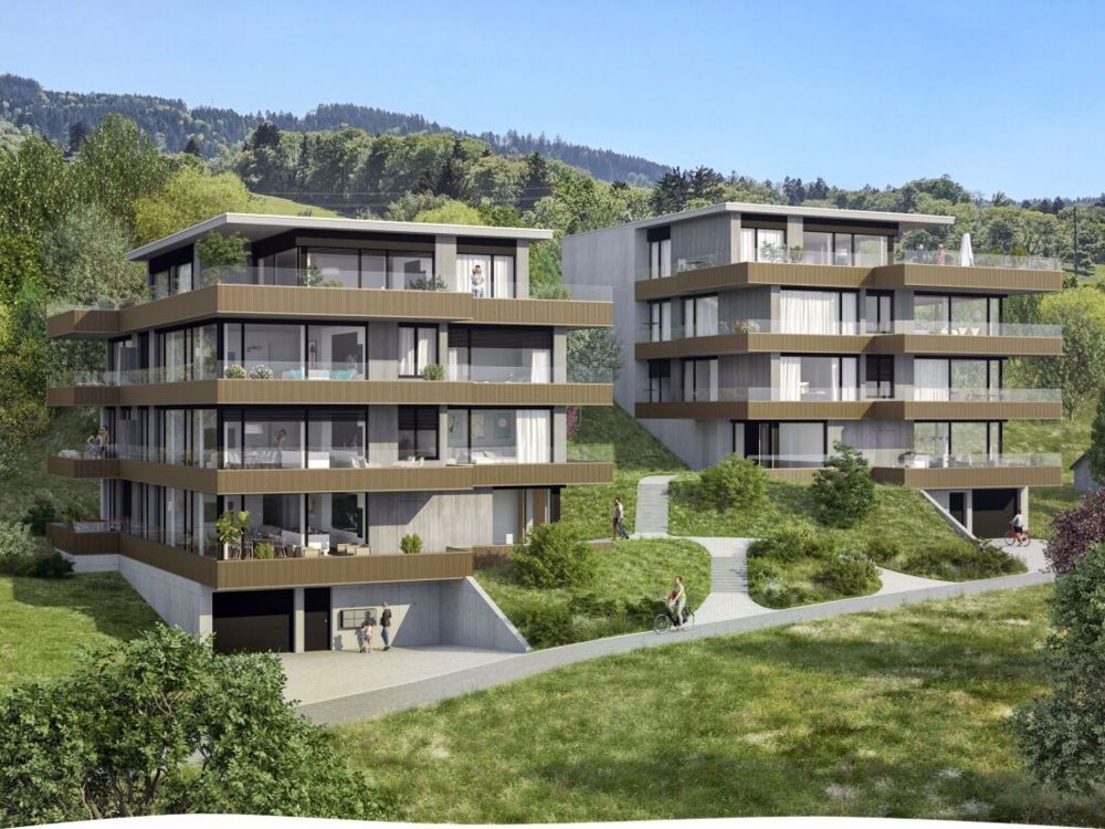 Schlossbach - 4.5 Zimmer-Wohnung A001 - Visualisierung Ansicht Nord