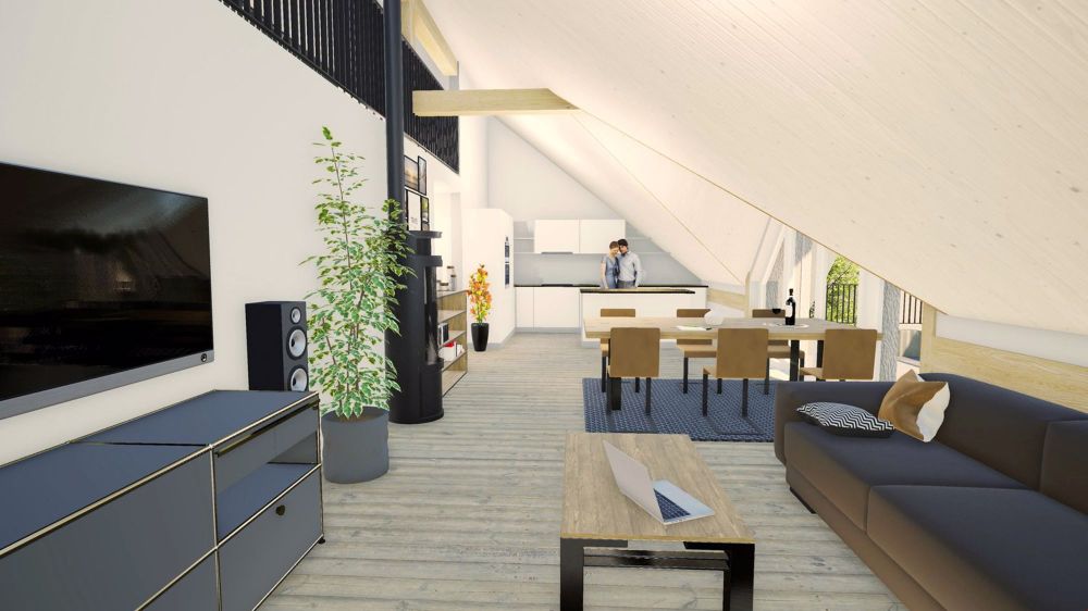 Sonnenverwöhnte 4.5 Zimmer Dachwohnung mit Wohngalerie, inkl. Grossraumkeller und 2 AEH-Plätze - Bild 9