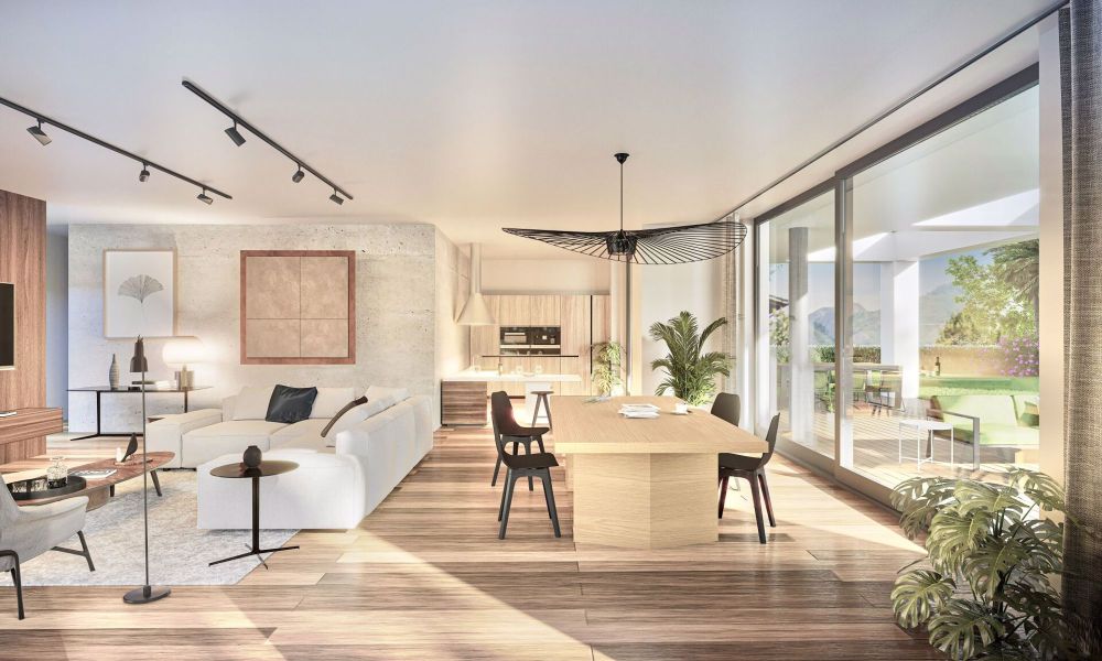 Gentilino, Collina d'Oro: Exklusive Design-Wohnung mit großem Terrassen, Nähe TASIS, 4.5 Zimmer - Bild 2