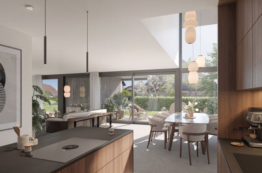 ARCHITEKTONISCHES MEISTERWERK: 5.5 ZIMMER GARTENWOHNUNG MIT HERRLICHEM SEE- UND BERGBLICK IN GEROFLINGEN - Bild 5