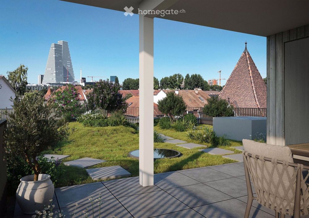 Exklusive Attika Wohnung mit sep. Studio, Dachgarten und Panoramablick in Birsfelden - Bild 6