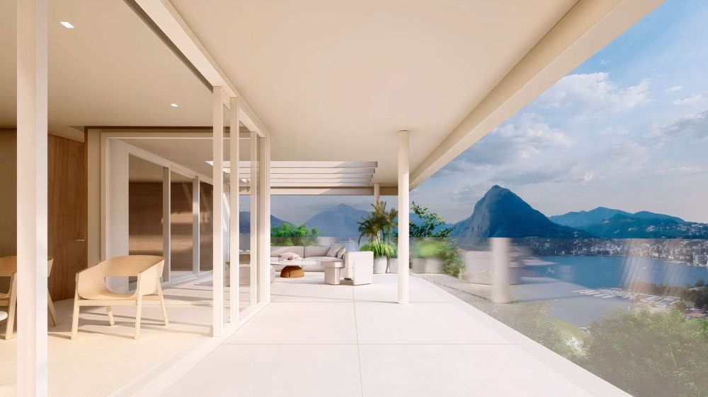 Exklusives Dachgeschoß mit Seeblick und privatem Patio – Viganello - Bild 3