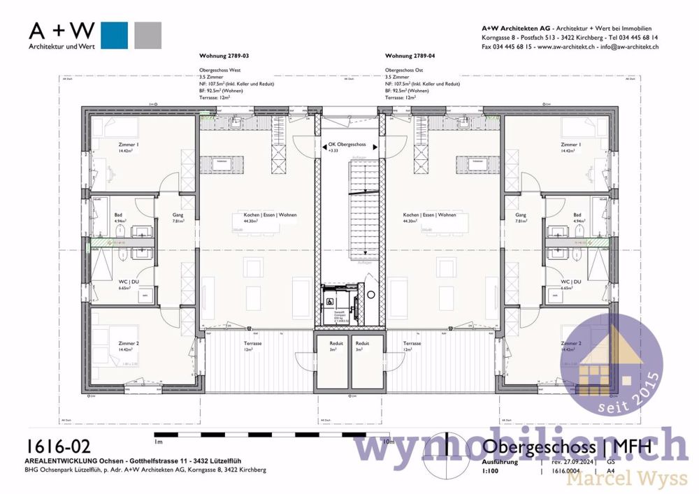 Einzug Frühling 2026! 3.5 Zimmer, 2 Bäder, Lift! - Obergeschoss