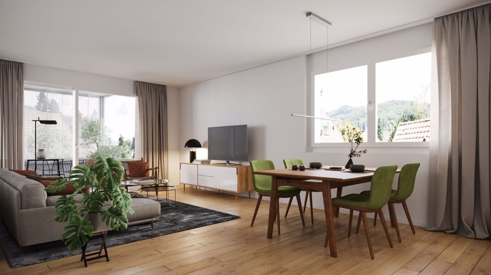 Neubauprojekt - 3.5-Zimmer-Wohnung in Arlesheim - Innenvisualisierung