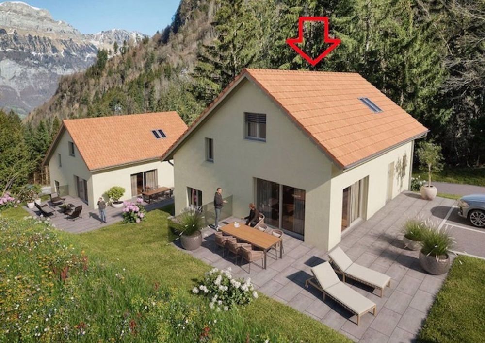 Bauland mit bewilligtem Einfamilienhaus-Projekt in Oberterzen, ruhige Lage mit Bergsicht - Bild 1