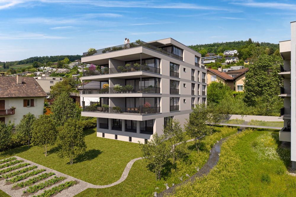 Exklusiver Wohnraum an familienfreundlicher Lage - «Kirchweg» Nussb... - Aussenvisualisierung
