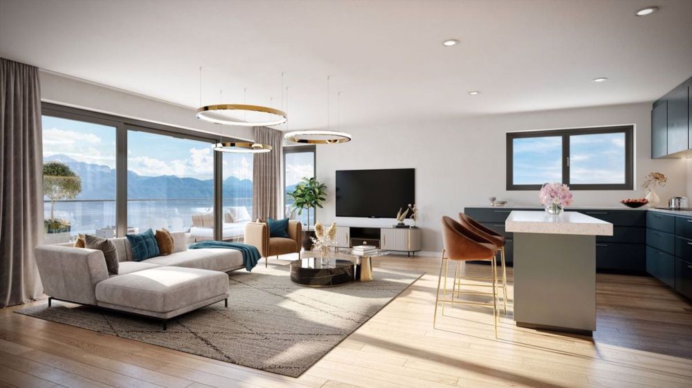 PULLY - PROMOTION EN COURS DE CHANTIER - APPARTEMENTS (A01/REZ INF) VUE LAC ET LES ALPES - Bild 1