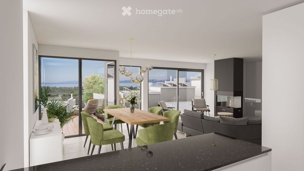 Grande villa mitoyenne neuve sur plans 5.5 pièces - Vues dégagées Lac et les Alpes 180° - Bild 6