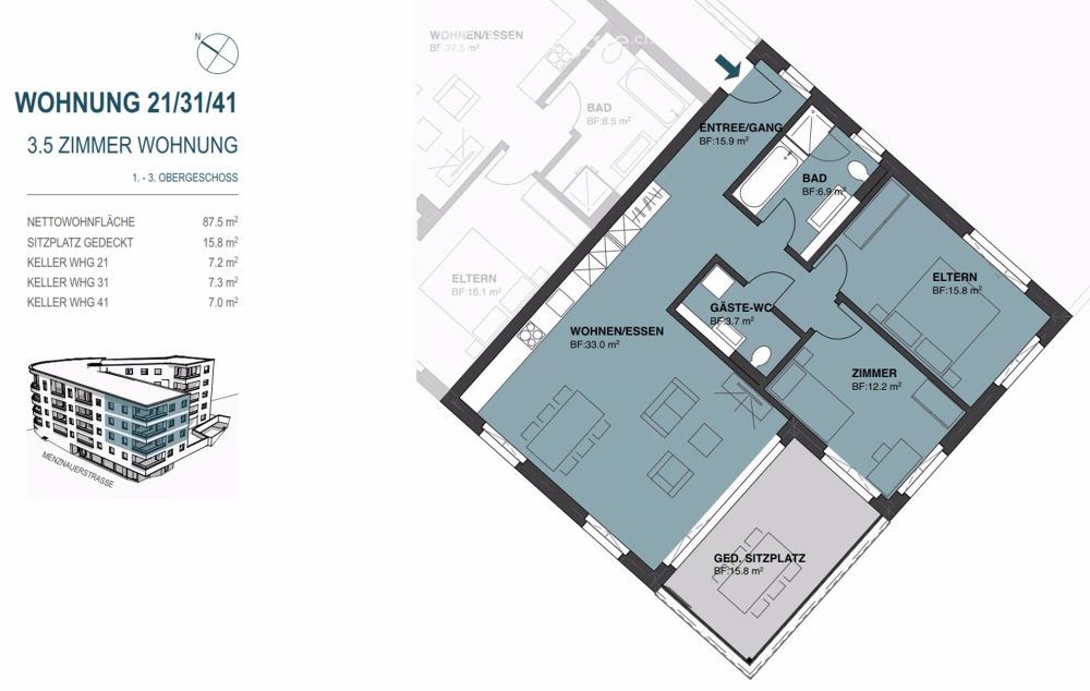 Moderne 3.5-Zimmer-Neubau-Wohnung in Wolhusen inkl. Einstellhallenplatz - Bild 2