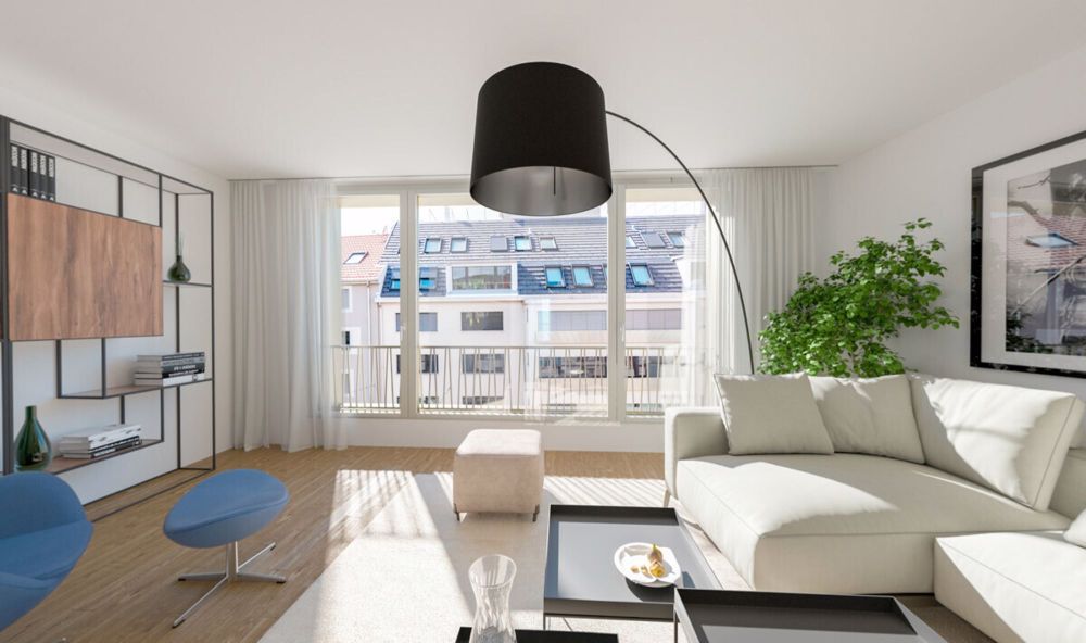 Moderne, helle Wohnung mit grossem Balkon - ideal für Kleinfamilien - Wohnzimmer