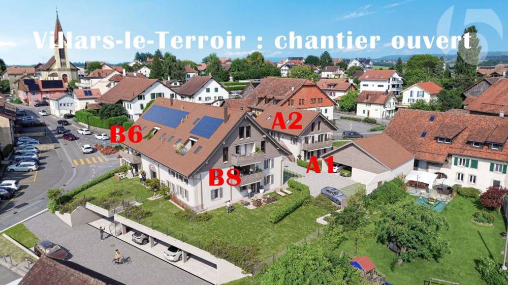 Villars-le-Terroir, chantier ouvert : Spacieux 3.5 pcs de 89 m2 avec balcon - Projet de construction ouvert