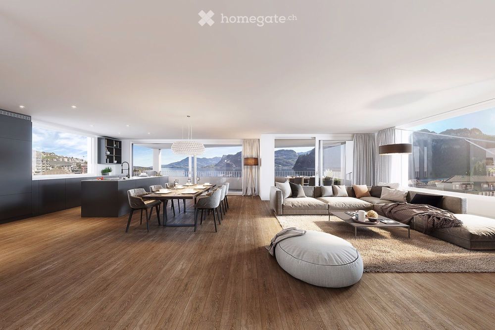 Letzte Exklusive 5.5-Zimmer-Neubau-Terrassenwohnung mit Seeblick in Hergiswil NW KEINE Makler!! - Bild 1