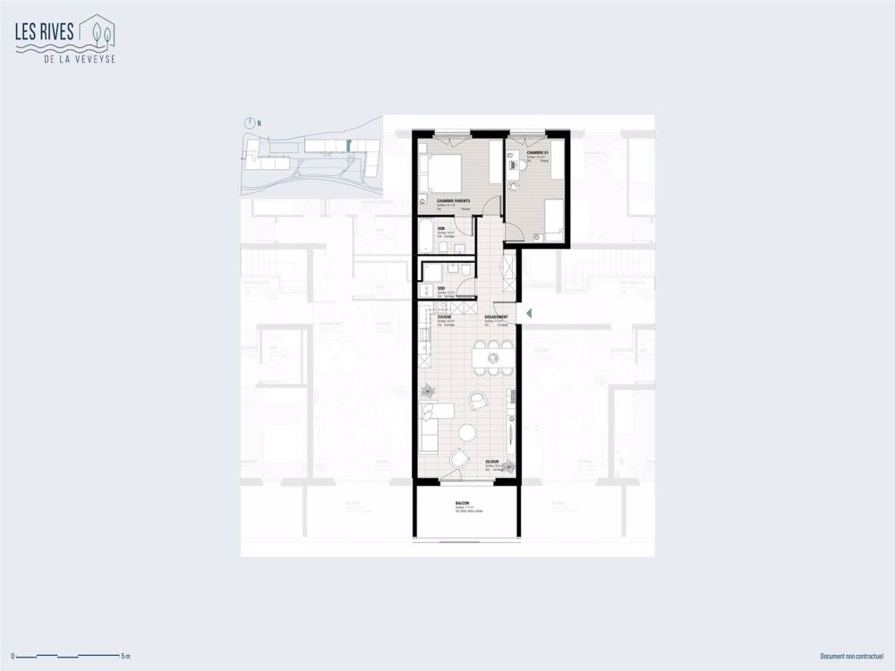 Traversant lumineux avec balcon privatif - Bild 9