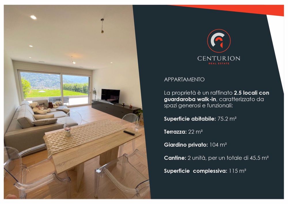 Elegante e moderno appartamento 2.5 con vista lago e giardino privato - Bild 3