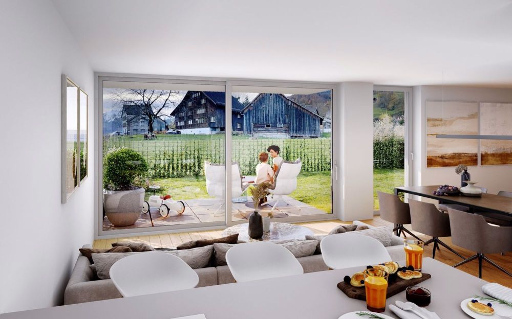 Modernes Reiheneinfamilienhaus in Sax zu kaufen - Innenvisualisierung